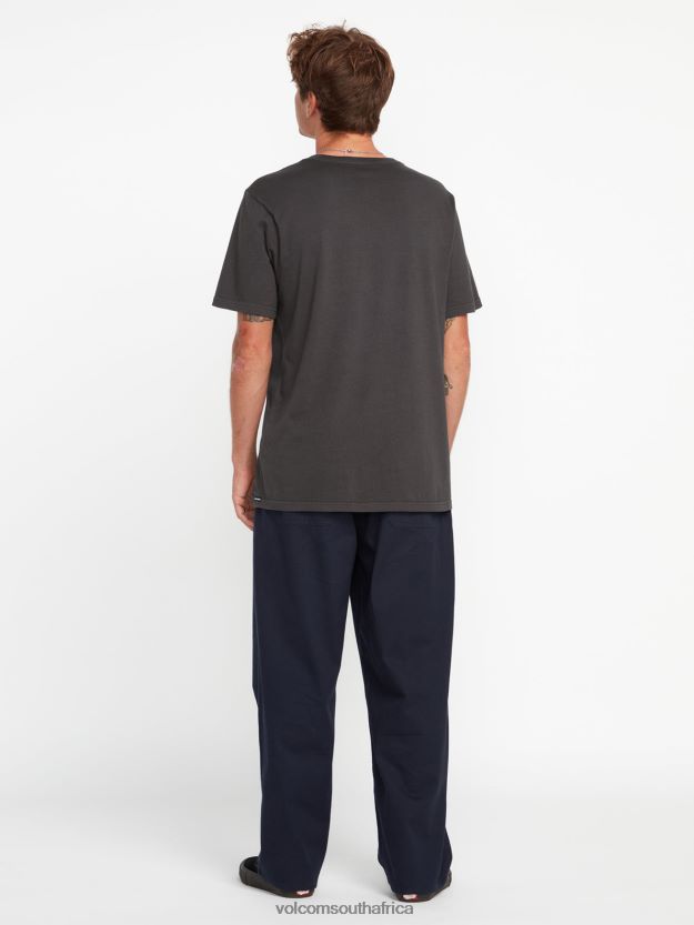 Z0ZR085 Vintage Blue Men Stonepur Short Sleeve Tee Volcom Clothing - Image 8
