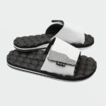 Z0ZR08603 White Men Recliner Slide Sandals Volcom Footwear