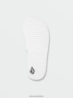 Z0ZR08603 White Men Recliner Slide Sandals Volcom Footwear - Image 4