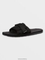 Z0ZR08605 Black Grey Men Eco Recliner Slide Sandals Volcom Footwear - Image 5