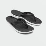 Z0ZR08609 Black White Men V.Co Draft Sandals Volcom Footwear