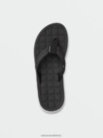 Z0ZR08609 Black White Men V.Co Draft Sandals Volcom Footwear - Image 10