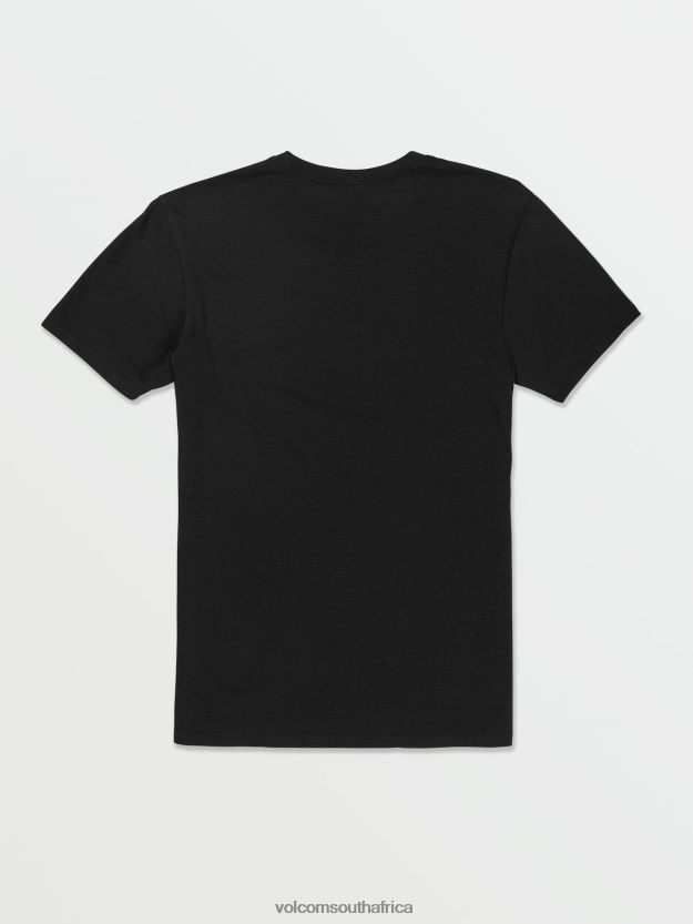 Z0ZR0860 Black Combo Men Iconic Stone Short Sleeve Tee Volcom Clothing - Image 2