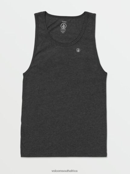 Z0ZR0861 Dark Black Heather Men Solid Heather Tank Volcom Clothing