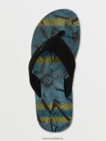 Z0ZR08621 Lime Men Victor Sandals Volcom Footwear - Image 4