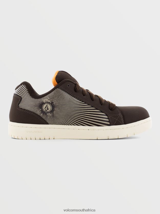 Z0ZR08628 Dark Brown Men Workwear Stone Op Art Shoes Volcom Footwear - Image 7