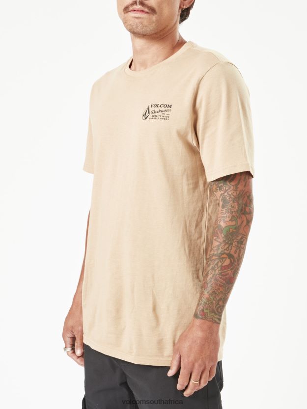 Z0ZR0862 Gravel Men Workwear Short Sleeve Tee Volcom Clothing - Image 5