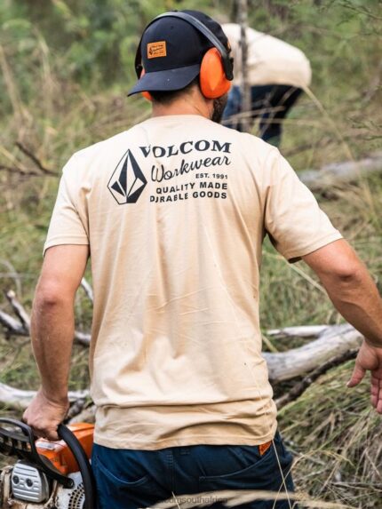 Z0ZR0862 Gravel Men Workwear Short Sleeve Tee Volcom Clothing