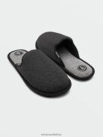 Z0ZR08634 Black Grey Men Stoney Motel Slip Sandals Volcom Footwear
