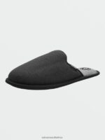Z0ZR08634 Black Grey Men Stoney Motel Slip Sandals Volcom Footwear - Image 3