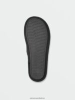 Z0ZR08634 Black Grey Men Stoney Motel Slip Sandals Volcom Footwear - Image 4