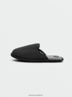 Z0ZR08634 Black Grey Men Stoney Motel Slip Sandals Volcom Footwear - Image 5