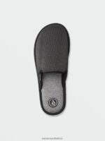 Z0ZR08634 Black Grey Men Stoney Motel Slip Sandals Volcom Footwear - Image 9