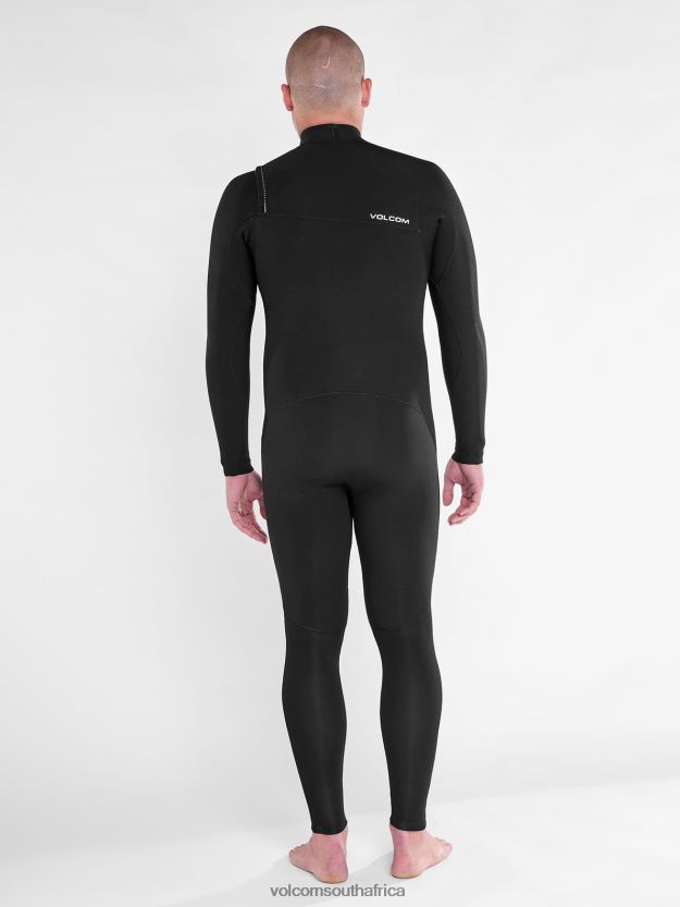 Z0ZR08635 Black Men Modulator 4/3mm Chest Zip Fullsuit Volcom Clothing - Image 11