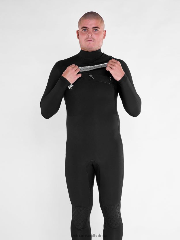 Z0ZR08635 Black Men Modulator 4/3mm Chest Zip Fullsuit Volcom Clothing - Image 14
