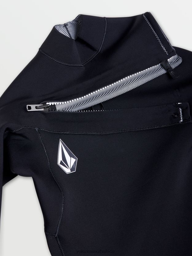 Z0ZR08635 Black Men Modulator 4/3mm Chest Zip Fullsuit Volcom Clothing - Image 15