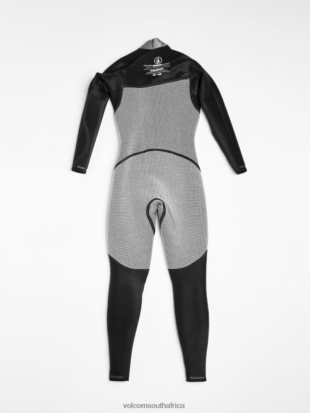 Z0ZR08635 Black Men Modulator 4/3mm Chest Zip Fullsuit Volcom Clothing - Image 18