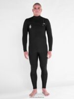 Z0ZR08635 Black Men Modulator 4/3mm Chest Zip Fullsuit Volcom Clothing - Image 3