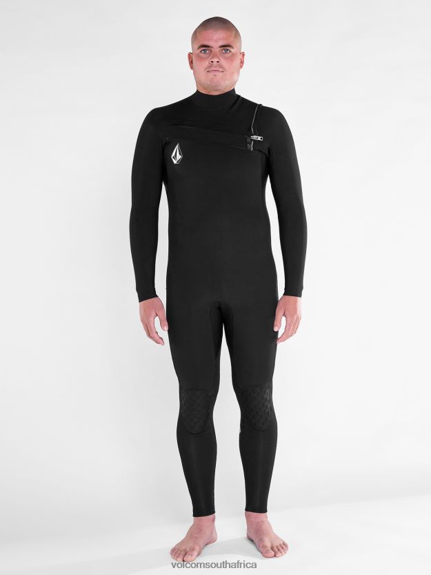 Z0ZR08635 Black Men Modulator 4/3mm Chest Zip Fullsuit Volcom Clothing - Image 33