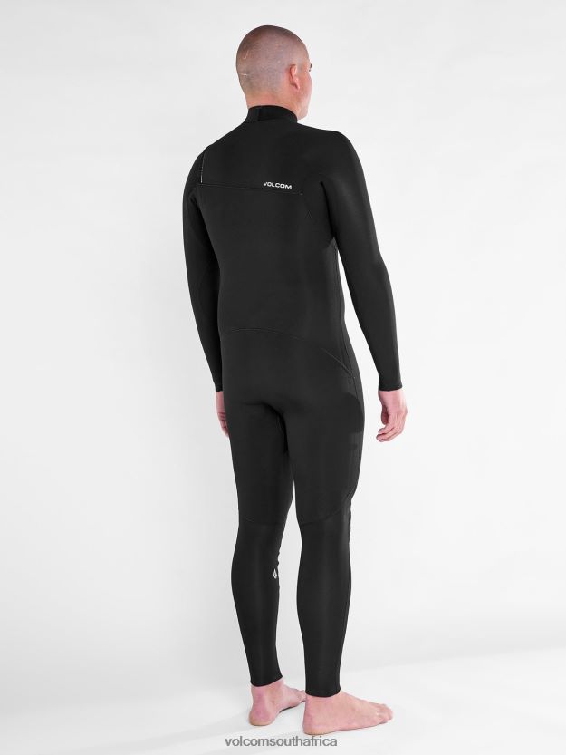 Z0ZR08635 Black Men Modulator 4/3mm Chest Zip Fullsuit Volcom Clothing - Image 9