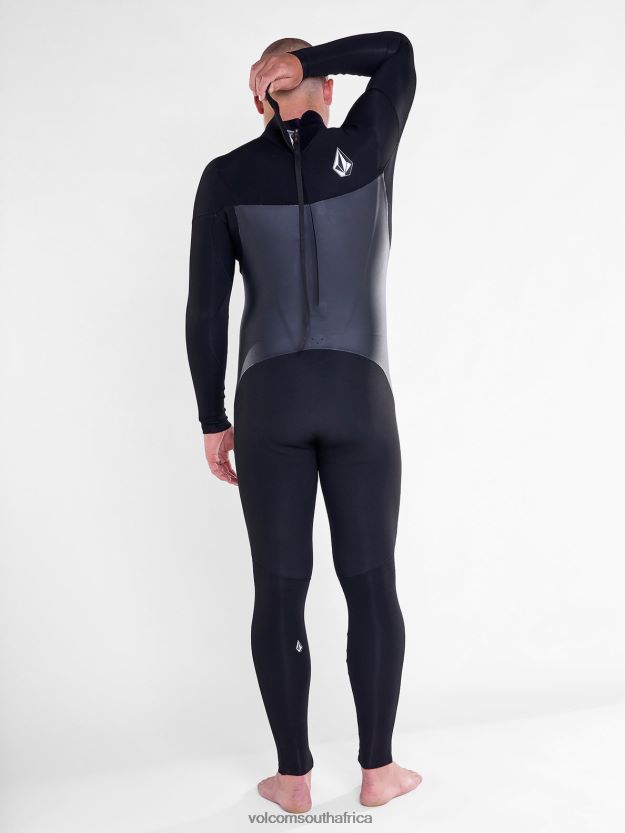 Z0ZR08636 Black Men Modulator 4/3mm Long Sleeve Back Zip Fullsuit Volcom Clothing - Image 19