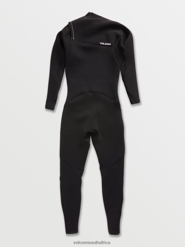 Z0ZR08637 Black Men Modulator 3/2mm Chest Zip Fullsuit Volcom Clothing - Image 11