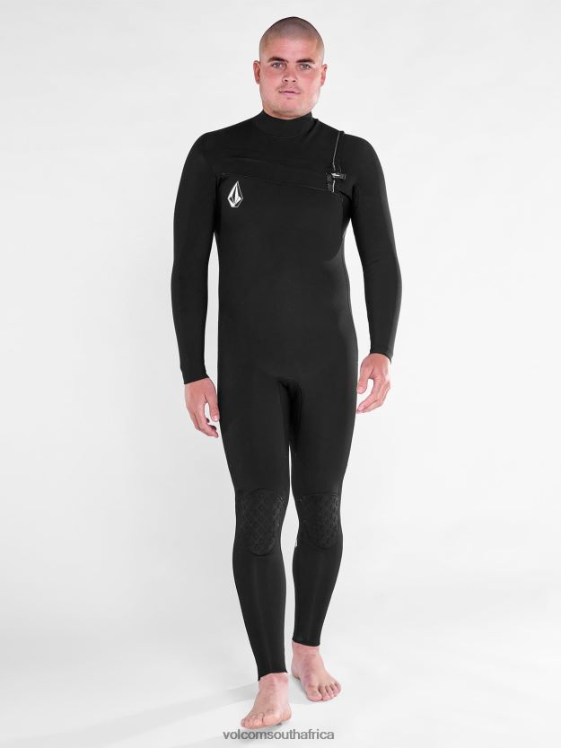 Z0ZR08637 Black Men Modulator 3/2mm Chest Zip Fullsuit Volcom Clothing - Image 12