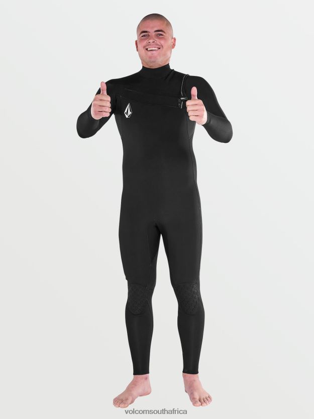 Z0ZR08637 Black Men Modulator 3/2mm Chest Zip Fullsuit Volcom Clothing - Image 16