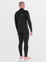 Z0ZR08637 Black Men Modulator 3/2mm Chest Zip Fullsuit Volcom Clothing - Image 19