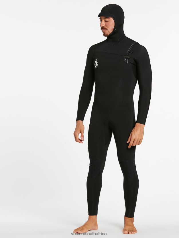 Z0ZR08639 Black Men Modulator 4/3mm Hooded Chestzip Fullsuit Volcom Clothing - Image 12
