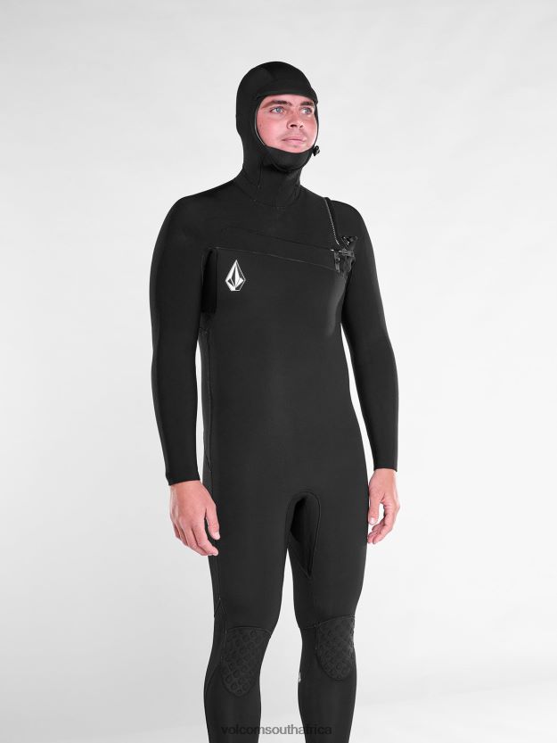 Z0ZR08639 Black Men Modulator 4/3mm Hooded Chestzip Fullsuit Volcom Clothing - Image 13