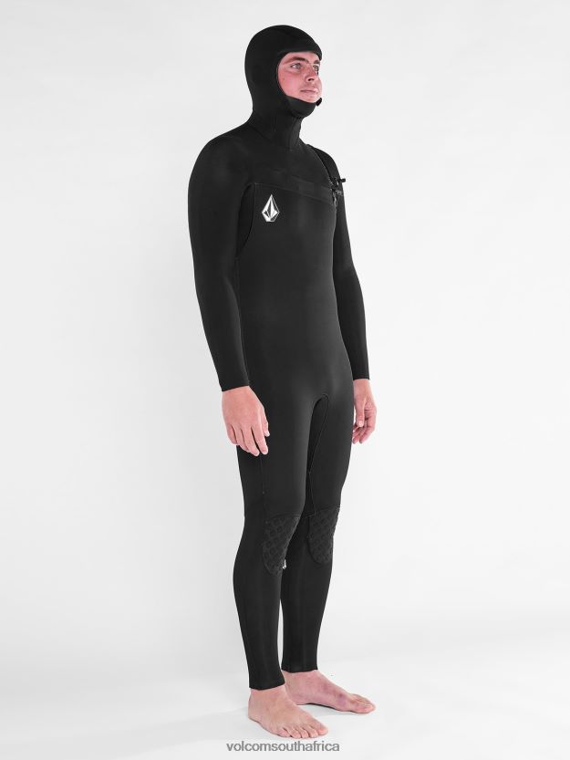 Z0ZR08639 Black Men Modulator 4/3mm Hooded Chestzip Fullsuit Volcom Clothing - Image 16