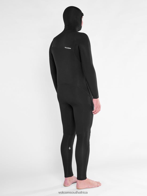 Z0ZR08639 Black Men Modulator 4/3mm Hooded Chestzip Fullsuit Volcom Clothing - Image 18