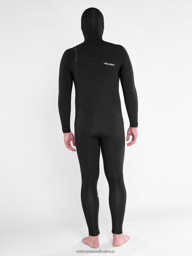 Z0ZR08639 Black Men Modulator 4/3mm Hooded Chestzip Fullsuit Volcom Clothing - Image 19