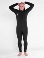 Z0ZR08639 Black Men Modulator 4/3mm Hooded Chestzip Fullsuit Volcom Clothing - Image 23