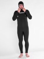 Z0ZR08639 Black Men Modulator 4/3mm Hooded Chestzip Fullsuit Volcom Clothing - Image 24