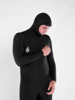 Z0ZR08639 Black Men Modulator 4/3mm Hooded Chestzip Fullsuit Volcom Clothing - Image 27