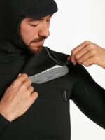 Z0ZR08639 Black Men Modulator 4/3mm Hooded Chestzip Fullsuit Volcom Clothing - Image 4