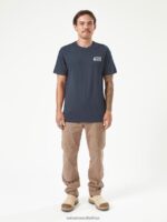 Z0ZR0863 Navy Men Workwear Short Sleeve Tee Volcom Clothing - Image 7