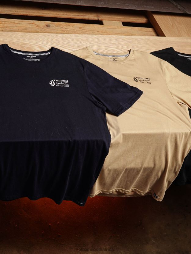 Z0ZR0863 Navy Men Workwear Short Sleeve Tee Volcom Clothing - Image 8