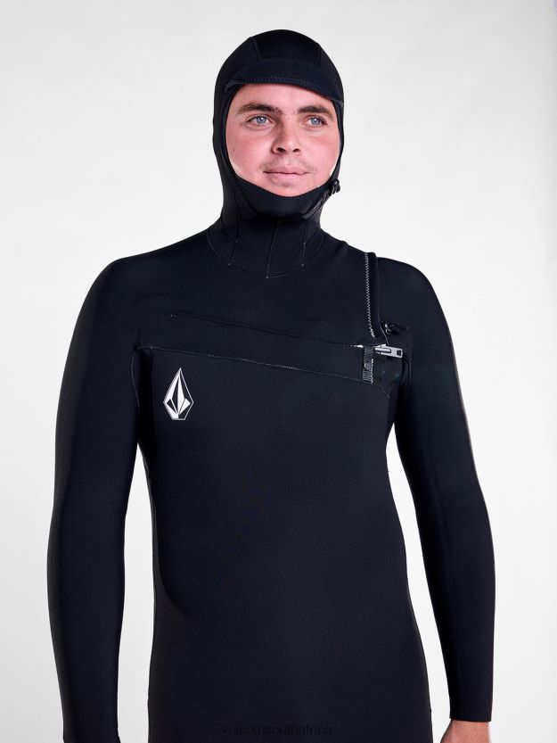 Z0ZR08641 Black Men Modulator 5/4/3mm Hood Chestzip Fullsuit Volcom Clothing - Image 46