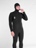 Z0ZR08641 Black Men Modulator 5/4/3mm Hood Chestzip Fullsuit Volcom Clothing - Image 6