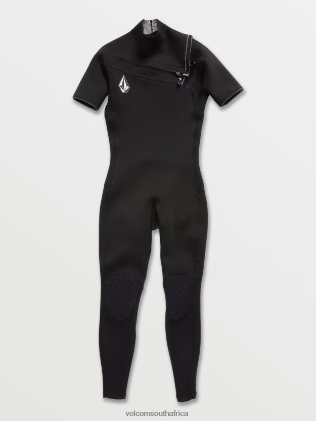 Z0ZR08642 Black Men Modulator 2/2mm Short Sleeve Fullsuit Volcom Clothing - Image 17