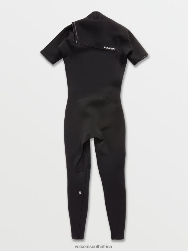 Z0ZR08642 Black Men Modulator 2/2mm Short Sleeve Fullsuit Volcom Clothing - Image 19