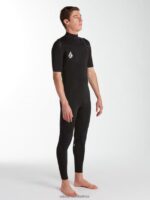 Z0ZR08642 Black Men Modulator 2/2mm Short Sleeve Fullsuit Volcom Clothing - Image 3
