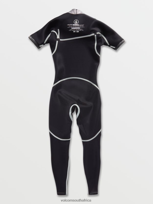Z0ZR08642 Black Men Modulator 2/2mm Short Sleeve Fullsuit Volcom Clothing - Image 22