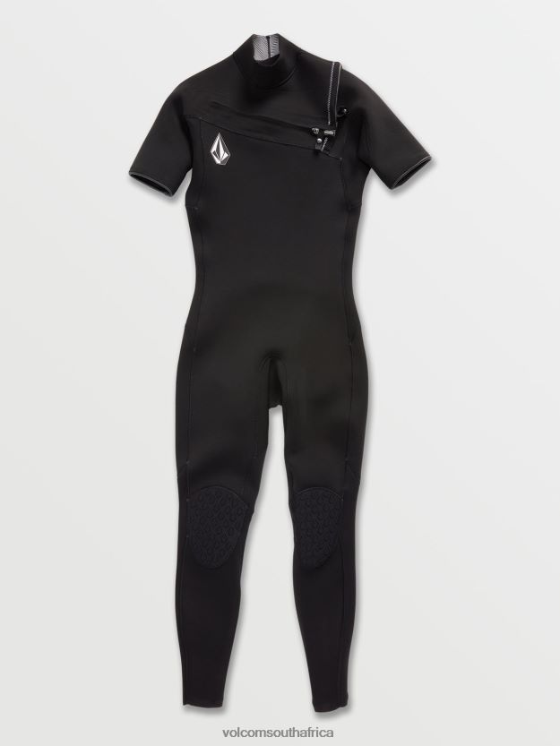 Z0ZR08642 Black Men Modulator 2/2mm Short Sleeve Fullsuit Volcom Clothing - Image 30