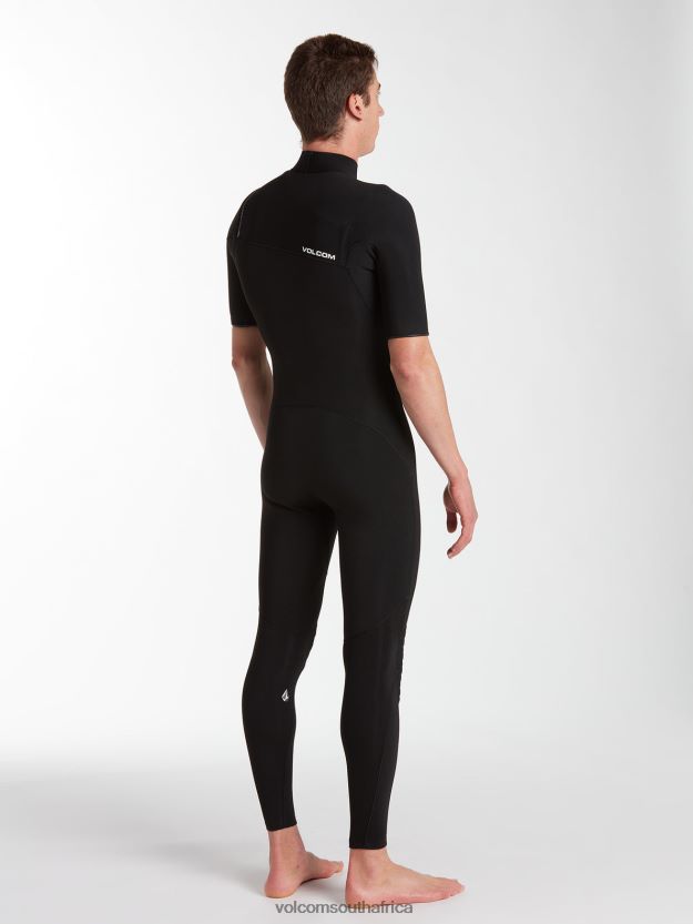 Z0ZR08642 Black Men Modulator 2/2mm Short Sleeve Fullsuit Volcom Clothing - Image 5