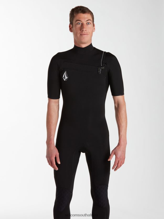 Z0ZR08642 Black Men Modulator 2/2mm Short Sleeve Fullsuit Volcom Clothing - Image 54