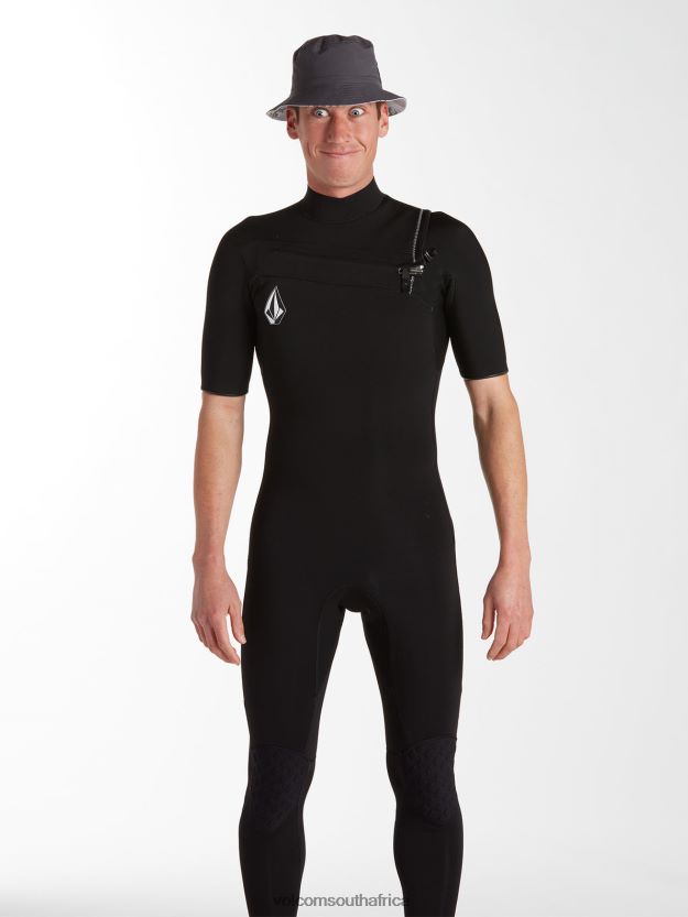 Z0ZR08642 Black Men Modulator 2/2mm Short Sleeve Fullsuit Volcom Clothing - Image 65